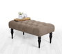 Atelier Del Sofa Banco de Terciopelo Marrón 92x48x43 cm